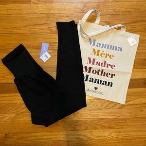 Basic Layering Secret Fit Belly Maternity Leggings + tote